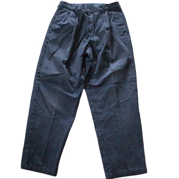 l.l.bean comfort waist size 34x30 black flannel lined pants - Picture 2 of 4